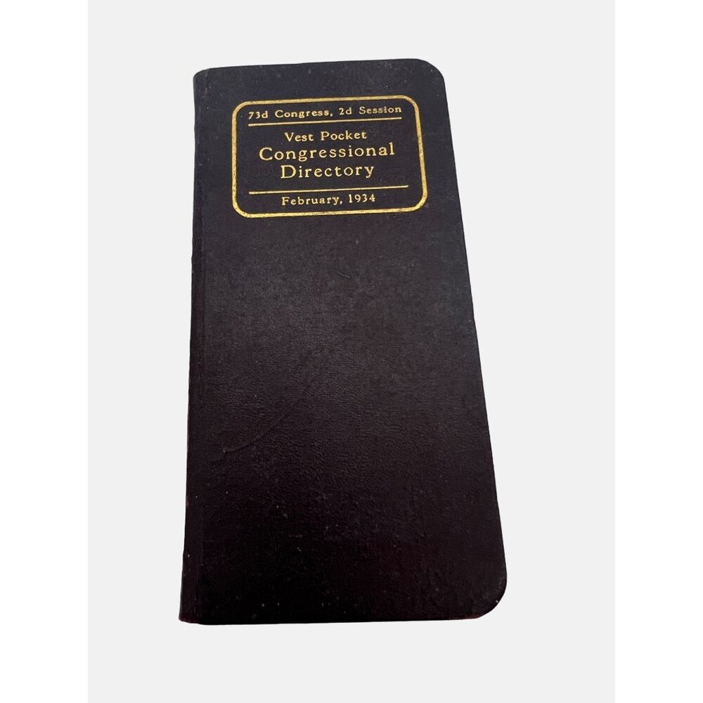 1934 Vest Pocket Congressional Directory Book 73rd Congress United States